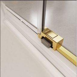 Radaway Idea Gold KDD kabina prysznicowa część lewa 90x90 cm kwadratowa złoty połysk/szkło przezroczyste 387060-09-01L