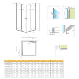 Radaway Arta KDD B drzwi prysznicowe 80 cm prawe do kabiny narożnej chrom+/szkło przezroczyste 386160-03-01R