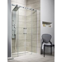 Radaway Espera DWD drzwi wnękowe 180 cm dwuczęściowe chrom/szkło przezroczyste 380280-01/380228-01