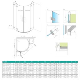 Radaway Euphoria PDD kabina prysznicowa 100 cm półokrągła prawa chrom/szkło przezroczyste 383003-01R