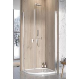 Radaway Nes PDD I kabina prysznicowa część lewa 90x90 cm półokrągła chrom połysk/szkło przezroczyste 10020090-01-01L