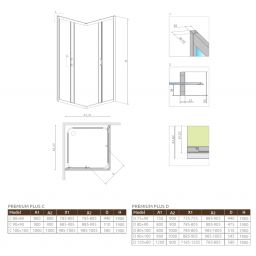 Radaway Premium Plus C kabina prysznicowa 100x100 cm kwadratowa chrom/szkło grafitowe 30443-01-05N