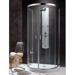 Radaway Premium Plus P kabina prysznicowa 100x90 cm półokrągła chrom/szkło brązowe 33300-01-08N