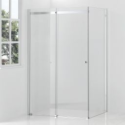 Hagser Frida kabina prysznicowa 90x100 cm prostokątna chrom/szkło przezroczyste HGR60000020