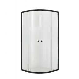 Hagser Andrea kabina prysznicowa 90x90 cm półokrągła czarny mat/szkło przezroczyste HGR22000020