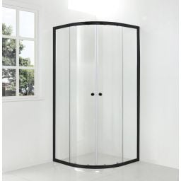 Hagser Andrea kabina prysznicowa 90x90 cm półokrągła czarny mat/szkło przezroczyste HGR22000020