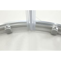 Hagser Andrea kabina prysznicowa 80x80 cm półokrągła chrom/szkło przezroczyste HGR90000020