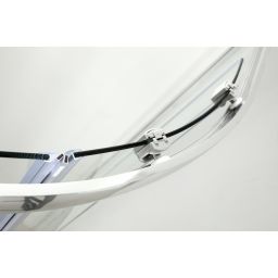 Hagser Andrea kabina prysznicowa 80x80 cm półokrągła chrom/szkło przezroczyste HGR90000020