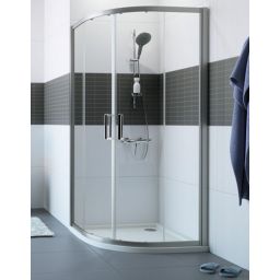 Huppe Classics 2 1/4 koła kabina prysznicowa 90x90 cm półokrągła srebrny wysoki połysk/szkło antiplaque C20602.069.322