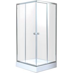Invena Parla kabina prysznicowa 90 cm kwadratowa szkło przezroczyste AK-48-195