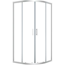 Laveo Bresso kabina prysznicowa 90x90 cm półokrągła chrom połysk/szkło przezroczyste JKD_096Z