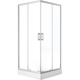 Laveo Bresso kabina z brodzikiem 90x90 cm kwadratowa chrom połysk/szkło przezroczyste JKDD096K