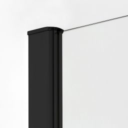 New Trendy New Komfort Black kabina prysznicowa 80x80 cm półokrągła czarny mat/szkło przezroczyste K-0468