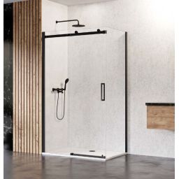 New Trendy Sling Black kabina prysznicowa 100x80 cm prostokątna czarny mat/szkło przezroczyste D-0269A/D-0117B