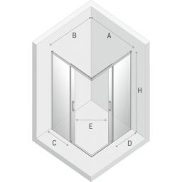 New Trendy Prime kabina prysznicowa 90x90 cm kwadratowa czarny mat/szkło przezroczyste D-0314A/D-0315A