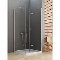 New Trendy New Soleo kabina prysznicowa 80x90 cm prostokątna prawa chrom/szkło przezroczyste D-0152A/D-0088B