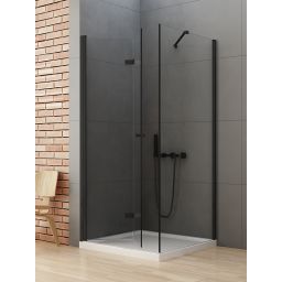 New Trendy New Soleo Black kabina prysznicowa 90x90 cm kwadratowa czarny mat/szkło przezroczyste D-0235A/D-0115B