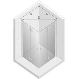 New Trendy New Soleo Black kabina prysznicowa 90x90 cm kwadratowa czarny mat/szkło przezroczyste D-0235A/D-0239A