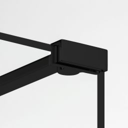 New Trendy New Modus Black kabina prysznicowa walk-in 150x90 cm prostokątna czarny mat/szkło przezroczyste EXK-0122