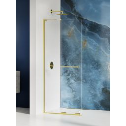 New Trendy Smart Light Gold ścianka prysznicowa walk-in 120 cm złoty połysk/szkło przezroczyste EXK-6731-WL