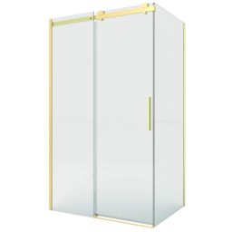 New Trendy Softi Gold Brushed kabina prysznicowa 100x80 cm prostokątna złoty szczotkowany/szkło przezroczyste EXK-8774