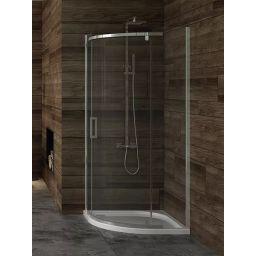 New Trendy New Komfort kabina prysznicowa 90x90 cm półokrągła chrom/szkło przezroczyste K-0436