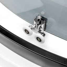 New Trendy New Varia Black kabina prysznicowa 80x80 cm półokrągła czarny mat/szkło grafitowe K-0451