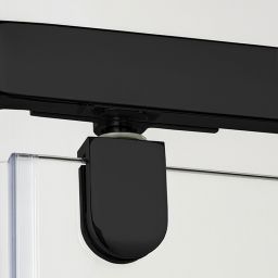 New Trendy New Komfort Black kabina prysznicowa 80x80 cm półokrągła czarny mat/szkło przezroczyste K-0468