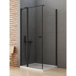 New Trendy New Soleo Black kabina prysznicowa 80x70 cm prostokątna czarny mat/szkło przezroczyste K-4356-WP