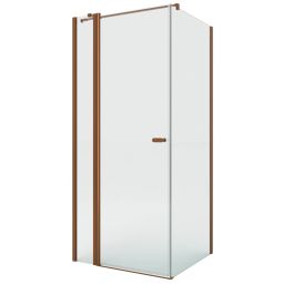 New Trendy New Soleo Copper Brushed kabina prysznicowa 80x70 cm prostokątna miedź szczotkowany/szkło przezroczyste K-4378-WP