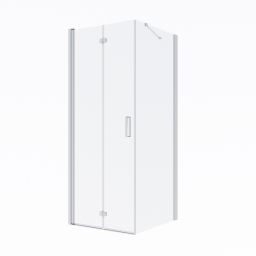 Oltens Trana kabina prysznicowa 80x80 cm kwadratowa drzwi ze ścianką chrom/szkło przezroczyste 20003100