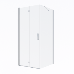 Oltens Trana kabina prysznicowa 90x90 cm kwadratowa drzwi ze ścianką chrom/ szkło przezroczyste 20004100