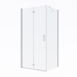 Oltens Trana kabina prysznicowa 100x80 cm prostokątna drzwi ze ścianką chrom/szkło przezroczyste 20200100