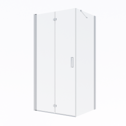 Oltens Trana kabina prysznicowa 90x80 cm prostokątna drzwi ze ścianką chrom/szkło przezroczyste 20206100