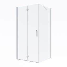 Oltens Trana kabina prysznicowa 100x90 cm prostokątna drzwi ze ścianką chrom/szkło przezroczyste 20201100