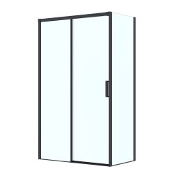 Oltens Breda kabina prysznicowa 120x80 cm prostokątna czarny mat/szkło przezroczyste 20223300