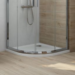 Oltens Superior brodzik półokrągły 90x90 cm biały 16002000