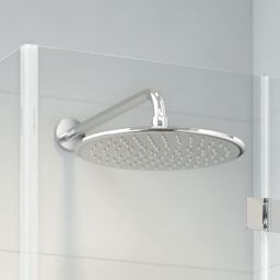 Oltens Sondera Lagan deszczownica 30 cm okrągła z ramieniem ściennym chrom 36013100