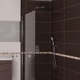 Omnires Marina Walk-in ścianka prysznicowa 100 cm typu chrom/szkło przezroczyste DNR10XCRTR