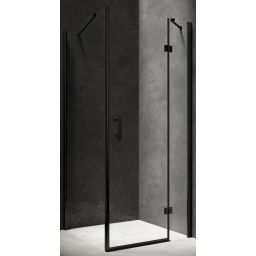Omnires Manhattan kabina prysznicowa 100x90 cm prostokątna czarny mat/szkło przezroczyste MH1090BLTR