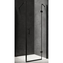 Omnires Manhattan kabina prysznicowa 90x80 cm prostokątna czarny mat/szkło przezroczyste MH9080BLTR