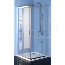 Polysan Easy Line kabina prysznicowa 80x80 cm kwadratowa chrom/szkło przezroczyste EL5215