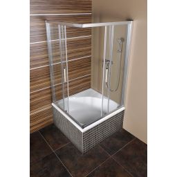 Polysan Carmen kabina prysznicowa 90x90 cm kwadratowa chrom/szkło przezroczyste MD5116