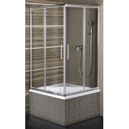 Polysan Carmen kabina prysznicowa 90x90 cm kwadratowa chrom/szkło przezroczyste MD5116