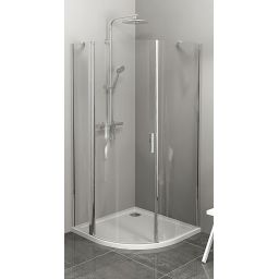 Polysan Zoom Line kabina prysznicowa 90x90 cm półokrągła chrom połysk/szkło przezroczyste ZL2615L