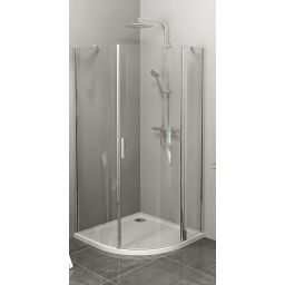 Polysan Zoom Line kabina prysznicowa 90x90 cm półokrągła prawa chrom/szkło przezroczyste ZL2615R
