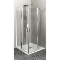 Polysan Zoom Line kabina prysznicowa 90x90 cm kwadratowa chrom/szkło przezroczyste ZL5415