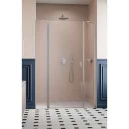 Radaway Nes Brushed Nickel DWJS drzwi prysznicowe 130 cm uchylne szczotkowany/szkło przezroczyste 10038130-91-01L