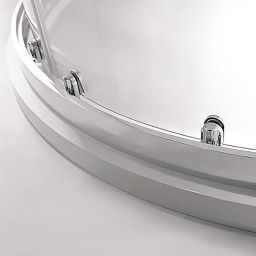 Roth Albis kabina prysznicowa 90x90 cm półokrągła chrom połysk/szkło przezroczyste N0777