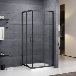 Roth Sundis Square Black kabina prysznicowa 80x80 cm czarny mat/szkło przezroczyste N0788